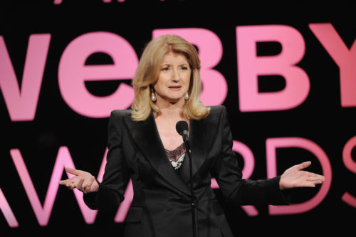 NEW YORK, NY - MAY 21: Arianna Huffington speaks onstage at the 17th Annual Webby Awards at Cipriani Wall Street on May 21, 2013 in New York City. (Photo by Bryan Bedder/Getty Images for The Webby Awards)