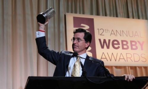 One_Up_Stephen Colbert_12th Webbys_Person of the Year Special Acievement