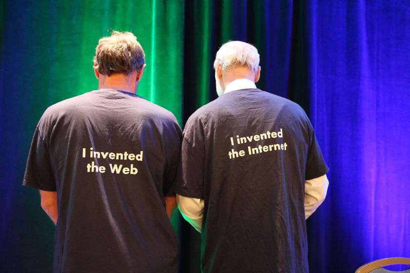 Vint Cerf and Sir Tim Berners-Lee—fathers of the Internet and the Web, respectively—celebrate 20 years of the World Wide Web Consortium
