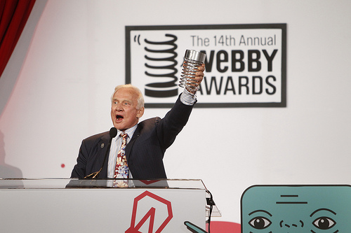Buzz Aldrin at the 14th Annual Webby Awards.