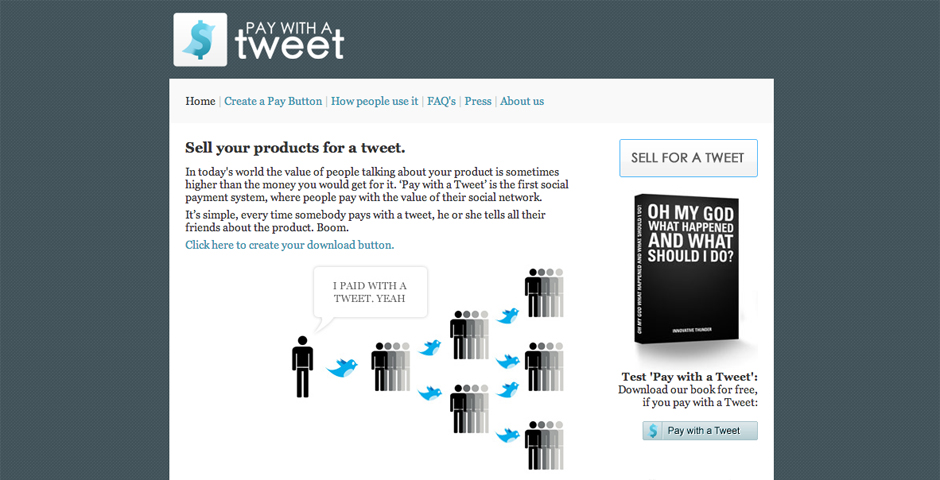 2011 Nominee in Interactive Advertising/Best Use of Social Media for Pay With a Tweet 