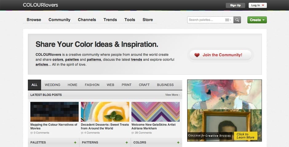COLOURlovers: Color + Design Community–2011 Webby Comunity