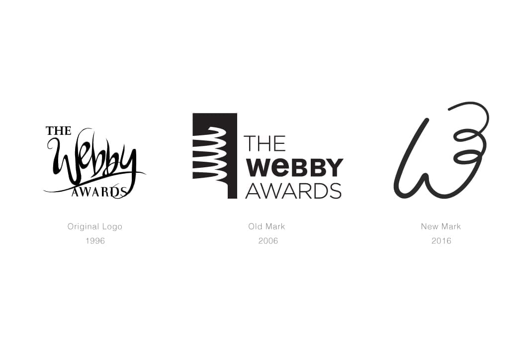 The Webby logo through time