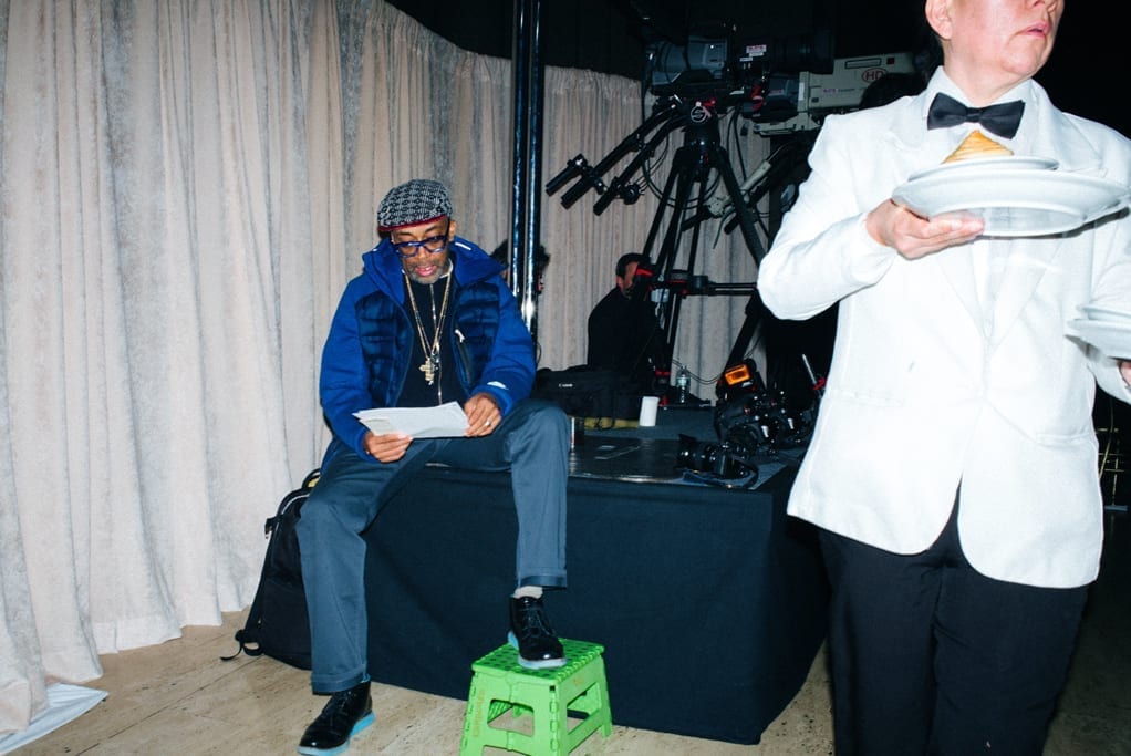 Spike Lee reviews his notes at the 20th Annual Webby Awards
