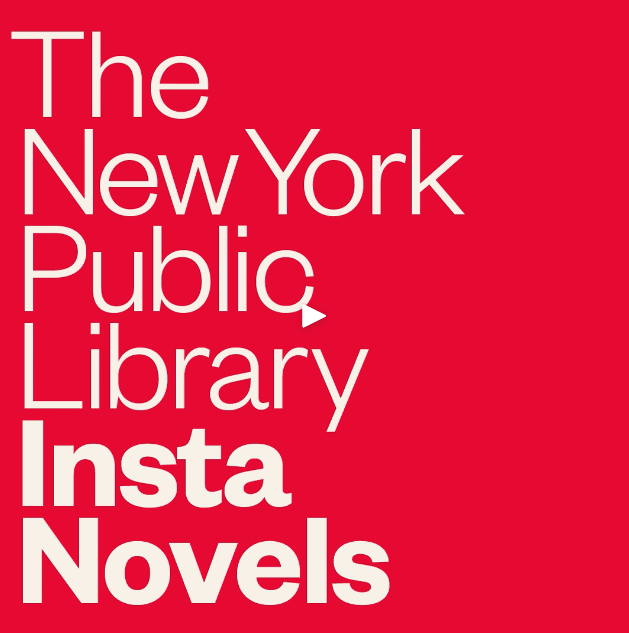 New York Public Library Insta Novels teaser post screenshot