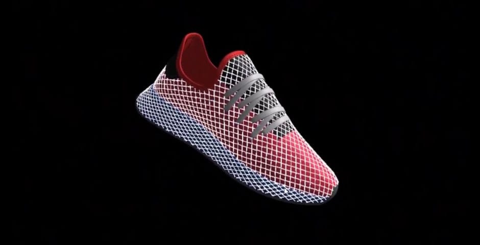 AR-rendering of the DEERUPT, by Annex88 and adidas Originals.