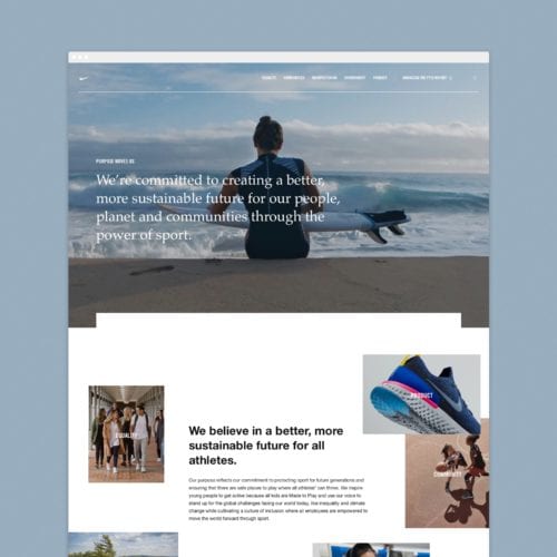 Nike Purpose Website The Webby Awards