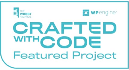 Crafted With Code Featured Project Teal on White