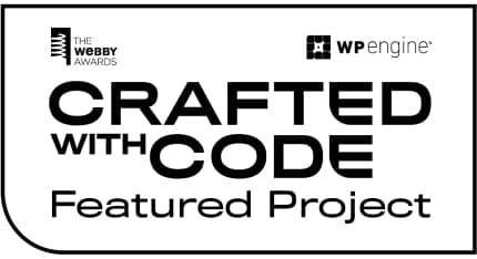 Crafted With Code Featured Project Black on White
