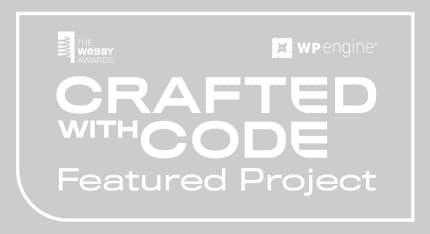 Crafted With Code Featured Project White on Silver