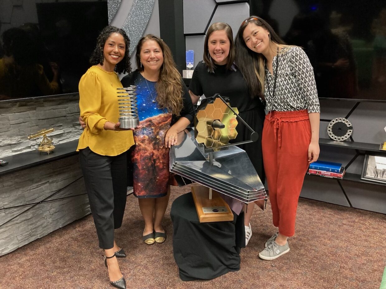Members of the Webby Award-winning James Webb Space Telescope social media team. From L-R: Tahira Allen, Maggie Masetti, Katy Mersmann.