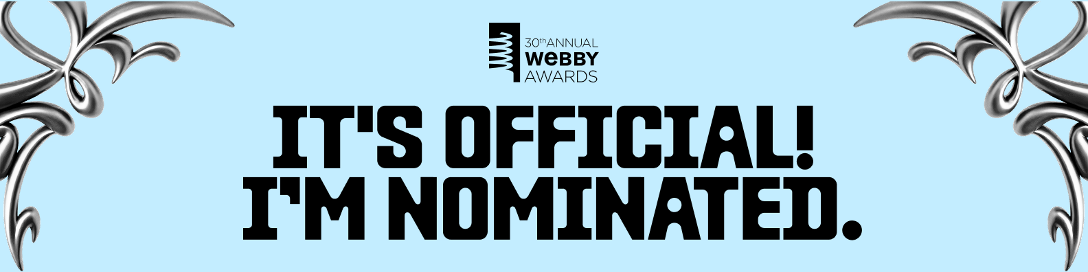 I\'m Nominated Banner Blue