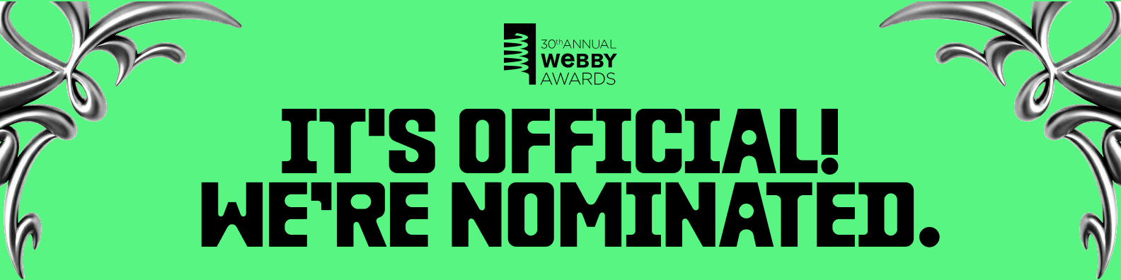 We\'re Nominated Banner Green