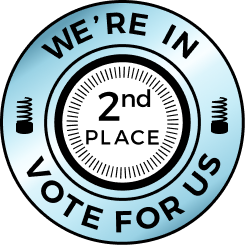 Vote For Us Badge - 2nd Place Badge