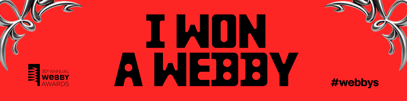 I Won A Webby - Linkedin w/ Trophy